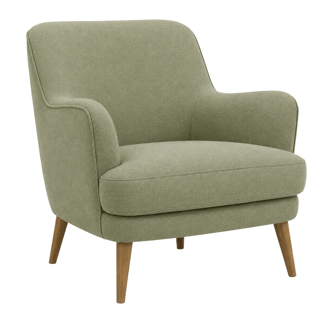 Zagu Sage Linen Lounge Chair