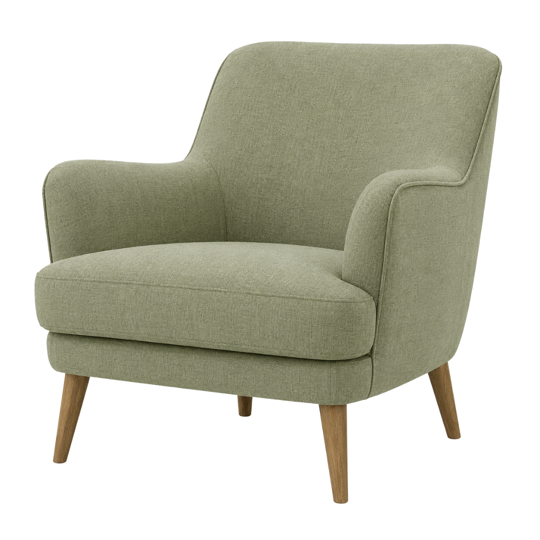 Zagu Sage Linen Lounge Chair