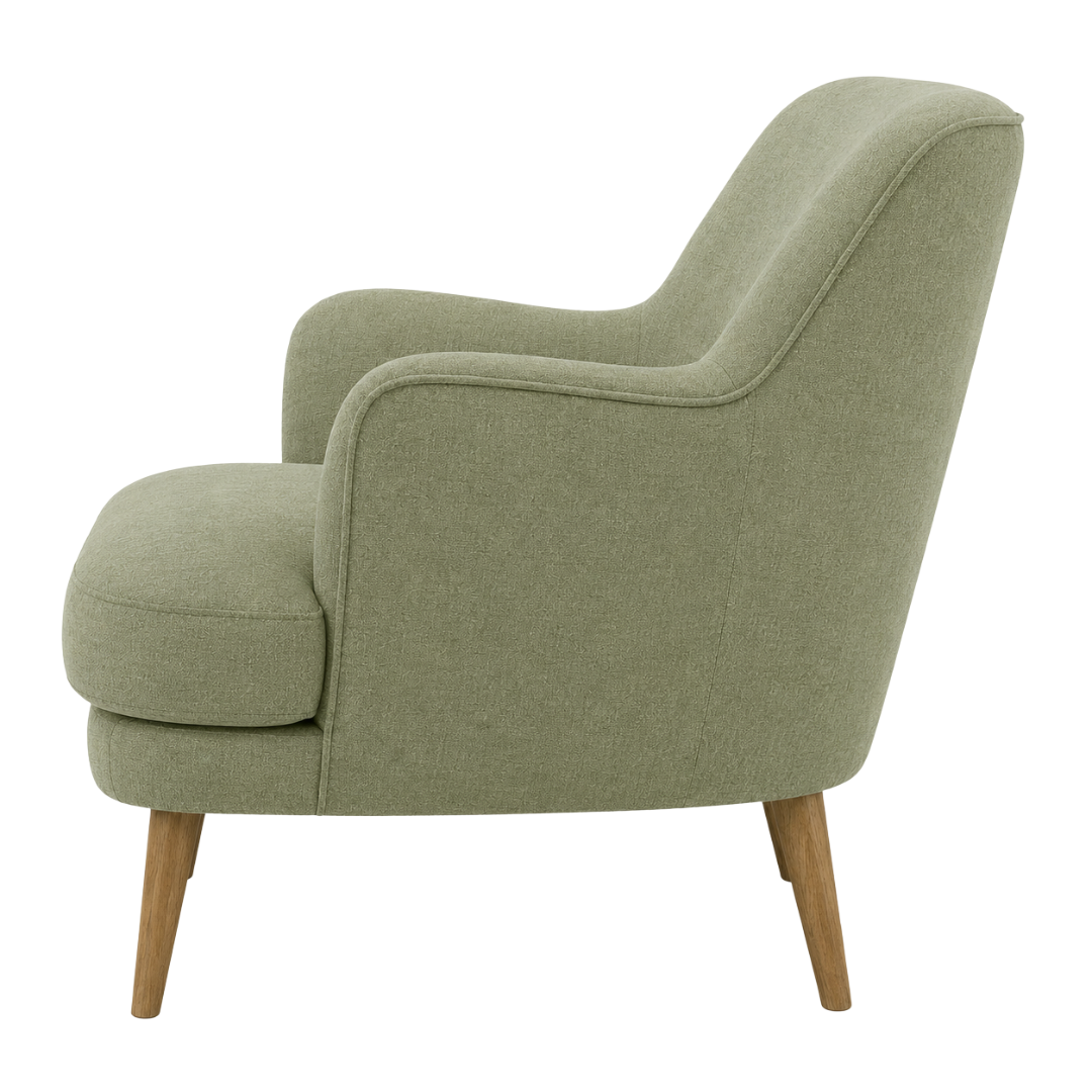 Zagu Sage Linen Lounge Chair