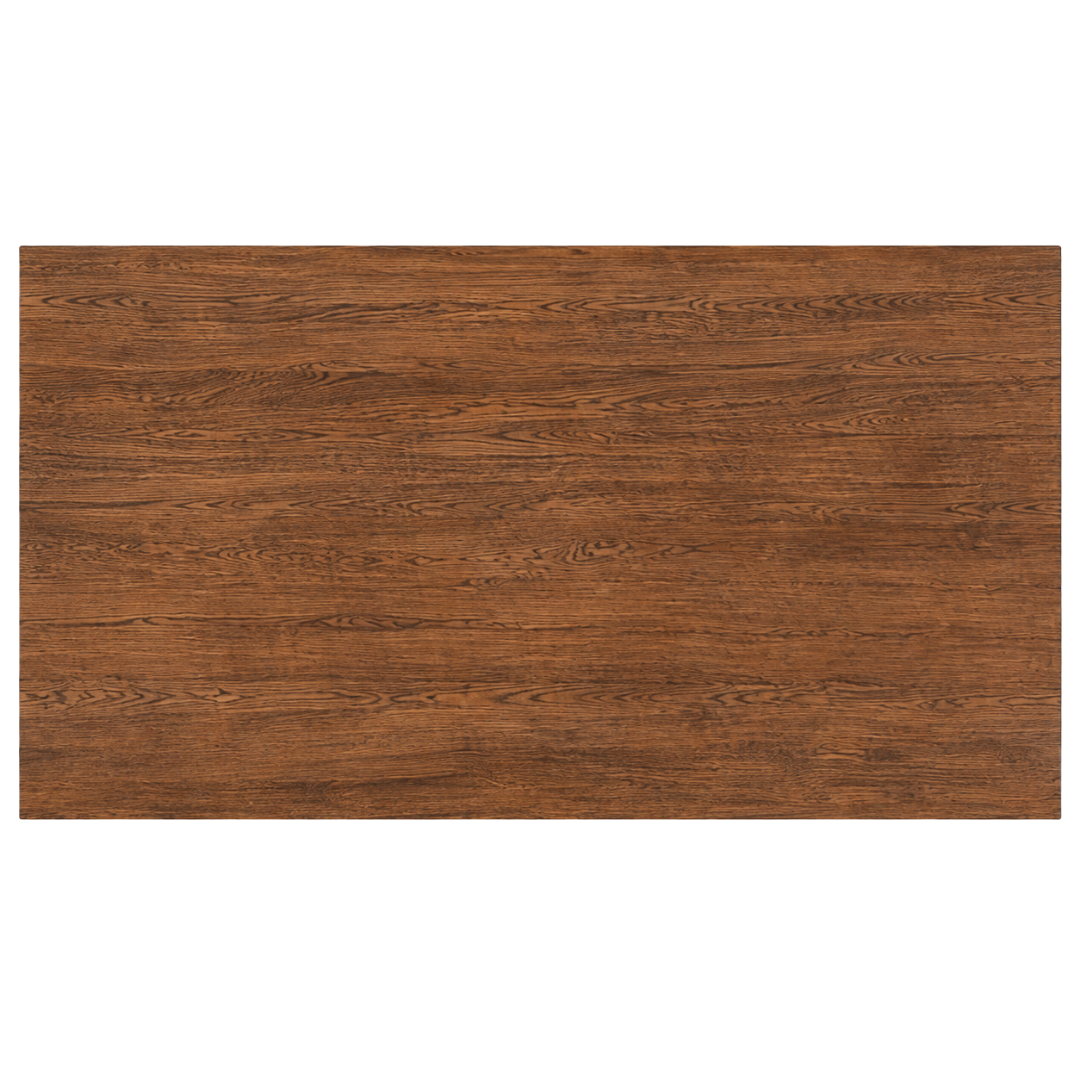 Zagu Large Oak Wood Dining Table – Brown Solid Wood Table